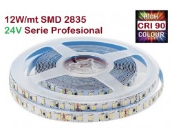 Tira LED 5 mts Flexible 24V 60W 600 Led SMD 2835 IP20, Serie Profesional IRC >90